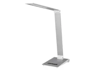 LAMPE BUREAU Q-CONNECT SIRIO LED 13W 800 LM TACTILE 3 NIVEAUX LUMINOSITE INTENSITE REGLABLE COLORIS ARGENT