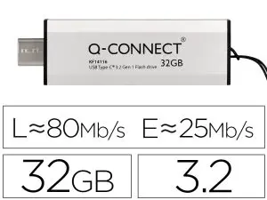 CLE USB Q-CONNECT FLASH DRIVE 32 GB 3.2 TYPE-C