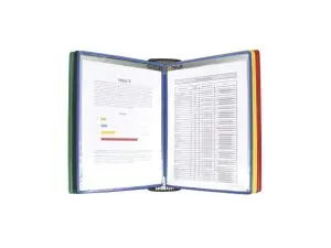 SYSTEME PRESENTATION TARIFOLD PRO MURAL A4 PP 10 POCHES     COLORIS ASSORTIS
