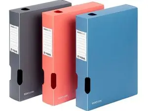 BOITE CLASSEMENT VIQUEL BUSINESS CLASS A4 PP DOS 6CM  FERMETURE BOUTON PRESSION     COLORIS ALEATOIRE