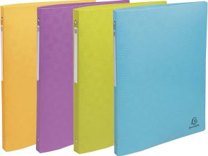 CLASSEUR EXACOMPTA POP'NCO 4 ANNEAUX 15MM PP A4 25X32CM    CAPACITE 140 FEUILLES COLORIS ASSORTIS