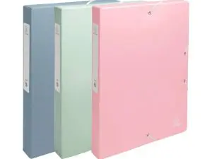 BOITE CLASSEMENT EXACOMPTA AUTENTIK CARTE RECYCLEE 600GR A4 25X33CM DOS 40MM COLORIS ASSORTIS