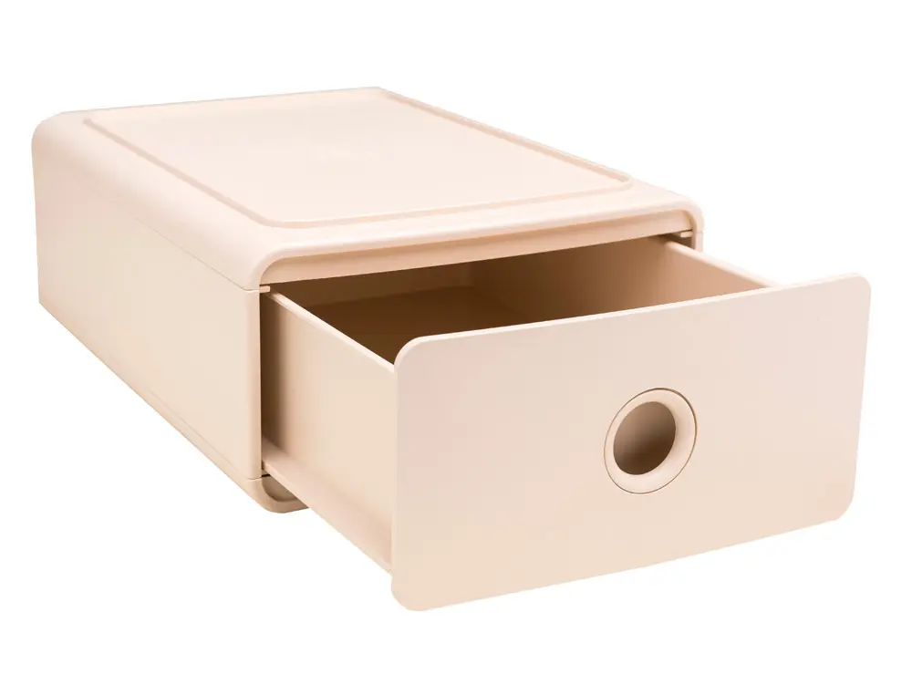 MODULE CLASSEMENT EXACOMPTA TINY BOX SKANDI 1 TIROIR MONOBLOC PLASTIQUE RECYCLE 265X190X107MM COLORIS NUDE