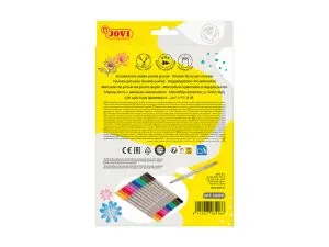 FEUTRE JOVI LETTERING DOUBLE POINTE PINCEAU/FINE COLORIS ASSORTIS ETUI 12 UNITES