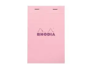 BLOC AGRAFE RHODIA COULEURS N 14 11X17CM 5X5 80 FEUILLETS MICROPERFORES COUVERTURES     ASSORTIES
