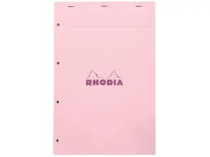 BLOC AGRAFE RHODIA COULEURS N 20 A4+ 21X31,8CM 5X5 80 FEUILLETS MICROPERFORES ET PERFORES 4 TROUS COUVERTURES