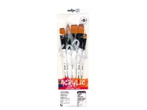 PINCEAU DARWI FOR YOU ACRYLIC LARGE POILS SOUPLES SYNTHETIQUES SET 5 UNITES