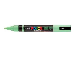 MARQUEUR POSCA PC5BR PEINTURE BASE EAU INODORE TOUT SUPPORT POINTE MOYENNE BRUSH COLORIS  VERT CLAIR