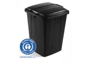 CONTENEUR A DECHETS DURABLE DURABIN ECO CARRE CAPACITE    90L COLORIS NOIR