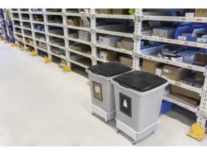 COUVERCLE DURABLE POUBELLE DURABIN ECO CAPACITE 90L      CARRE COLORIS NOIR