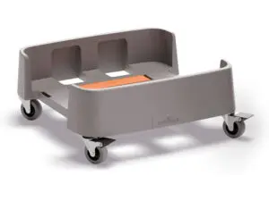 CHARIOT DURABLE POUBELLE DURABIN CAPACITE 90L RPP 4 ROULETTES PIVOTANTES COLORIS GRAPHITE