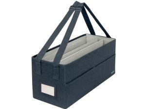 SAC RANGEMENT LEITZ NOMADES PLIABLE TISSU SACOCHE OUVERTE 3 COMPARTIMENTS INTERNE FERMETURE ZIP 2 POIGNEES