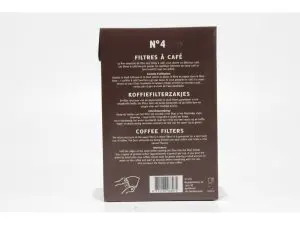 FILTRE A CAFE FITS N 4 NON BLANCHIS CELLULOSE PAQUET 80  UNITES