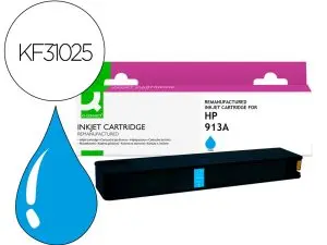 CARTOUCHE Q-CONNECT JET D'ENCRE COMPATIBLE HP913A 3200P COLORIS CYAN