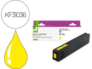 CARTOUCHE Q-CONNECT JET D'ENCRE COMPATIBLE HP971XL 7200P COLORIS JAUNE