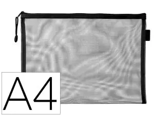 POCHETTE ZIP LIDERPAPEL A4 MULTIUSAGE FERMETURE ECLAIR   POLYESTER TRANSPIRABLE        COLORIS NOIR