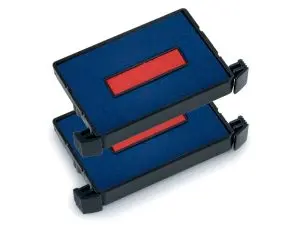 CASSETTE ENCRAGE TRODAT 6/4750 POUR TAMPON ENCREUR PRINTY COLORIS BLEU/ROUGE PACK 2 UNITES