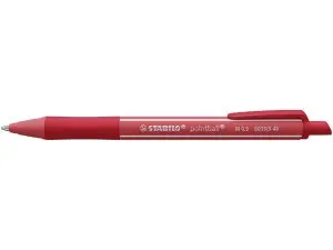 STYLO-BILLE STABILO POINTBALL COLORFUL 3200M D'ECRITURE     TRAIT 0,5MM RETRACTABLE GRIP  ANTIDERAPANT COLORIS ROUGE