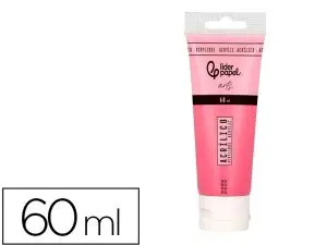 PEINTURE ACRYLIQUE LIDERPAPEL TUBE EN PLASTIQUE DE 60 ML COLORIS ROSE