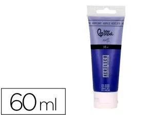 PEINTURE ACRYLIQUE LIDERPAPEL TUBE EN PLASTIQUE DE 60 ML COLORIS BLEU MARINE