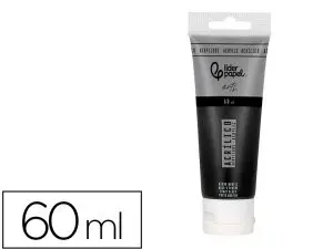 PEINTURE ACRYLIQUE LIDERPAPEL TUBE EN PLASTIQUE DE 60 ML COLORIS NOIR D IVOIRE