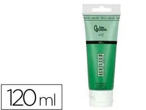 PEINTURE ACRYLIQUE LIDERPAPEL TUBE EN PLASTIQUE DE 120 ML   COLORIS VERT