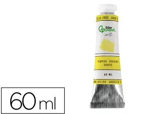 PEINTURE GOUACHE TEMPERA LIDERPAPEL TUBE EN ALUMINIUM DE 60 ML COLORIS JAUNE CITRON