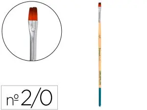 PINCEAU POUR PEINTURE ACRYLIQUE ET AQUARELLE        LIDERPAPEL N 00 POINTE PLATE  EN POILS SYNTHETIQUES