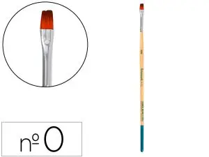 PINCEAU POUR PEINTURE ACRYLIQUE ET AQUARELLE        LIDERPAPEL N 0 POINTE PLATE   EN POILS SYNTHETIQUES