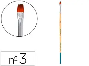 PINCEAU POUR PEINTURE ACRYLIQUE ET AQUARELLE        LIDERPAPEL N 3 POINTE PLATE   EN POILS SYNTHETIQUES