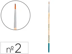 PINCEAU POUR PEINTURE ACRYLIQUE ET AQUARELLE        LIDERPAPEL N 2 POINTE RONDE   EN POILS SYNTHETIQUES