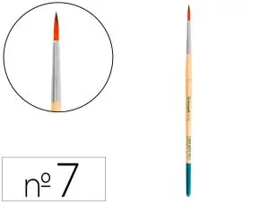 PINCEAU POUR PEINTURE ACRYLIQUE ET AQUARELLE        LIDERPAPEL N 7 POINTE RONDE   EN POILS SYNTHETIQUES