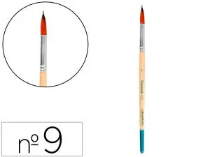 PINCEAU POUR PEINTURE ACRYLIQUE ET AQUARELLE        LIDERPAPEL N 9 POINTE RONDE   EN POILS SYNTHETIQUES