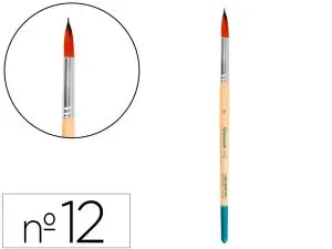 PINCEAU POUR PEINTURE ACRYLIQUE ET AQUARELLE        LIDERPAPEL N 12 POINTE RONDE  EN POILS SYNTHETIQUES