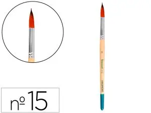 PINCEAU POUR PEINTURE ACRYLIQUE ET AQUARELLE        LIDERPAPEL N 15 POINTE RONDE  EN POILS SYNTHETIQUES