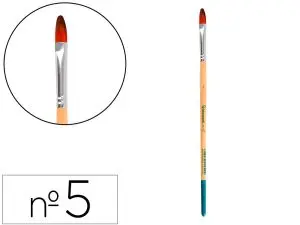 PINCEAU POUR PEINTURE ACRYLIQUE ET AQUARELLE        LIDERPAPEL N 5 POINTE LANGUE  DE CHAT EN POILS SYNTHETIQUES