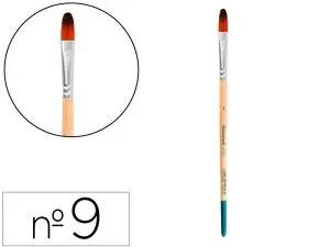 PINCEAU POUR PEINTURE ACRYLIQUE ET AQUARELLE        LIDERPAPEL N 9 POINTE LANGUE  DE CHAT EN POILS SYNTHETIQUES