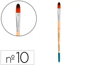 PINCEAU POUR PEINTURE ACRYLIQUE ET AQUARELLE        LIDERPAPEL N 10 POINTE LANGUE DE CHAT EN POILS SYNTHETIQUES