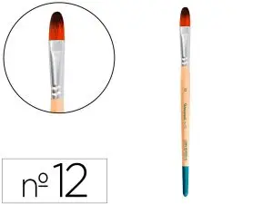 PINCEAU POUR PEINTURE ACRYLIQUE ET AQUARELLE        LIDERPAPEL N 12 POINTE LANGUE DE CHAT EN POILS SYNTHETIQUES