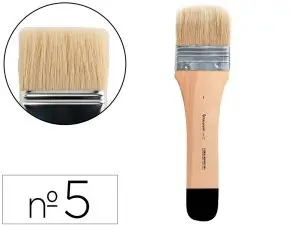 PINCEAU PLAT LIDERPAPEL LARGE 57 MM EN POILS DE SOIE NATURELLE CERTIFIE FSC