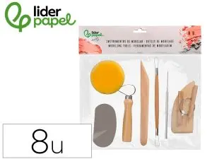 ACCESOIRES DE MODELAGE LIDERPAPEL PACK DE 8 UNITES   ASSORTIS CERTIFIE FSC
