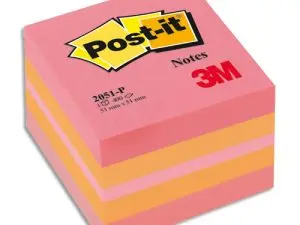 BLOC-NOTES POST-IT MINIS 51X51MM 400F REPOSITIONNABLES COLORIS PLAISIR