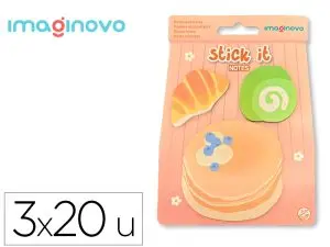 BLOC NOTES IMAGINOVO ADHESIFS FOODIES PANCAKES TAILLES ASSORTIES 20 FEUILLES