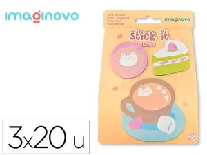 BLOC NOTES IMAGINOVO ADHESIFS FOODIES CAFE TAILLES          ASSORTIES 20 FEUILLES