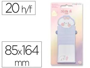 BLOC NOTES IMAGINOVO ADHESIFS LETTER AVEC MESSAGE AU DOS CHIEN 20 FEUILLES 85X164 MM