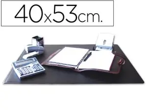 SOUS-MAIN Q-CONNECT SIMPLE PVC COINS ARRONDIS DESSOUS MOUSSE ANTIDÉRAPANT BORD SOUDÉ 40X53CM COLORIS NOIR