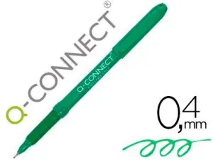 STYLO-FEUTRE Q-CONNECT ÉCRITURE FINE 0.4MM POINTE EXTRA-FINE CORPS COULEUR ENCRE VERT