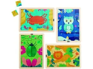 PUZZLES NATHAN PUZZLES MAGIQUES LES ANIMAUX LOT DE 4 PUZZLES
