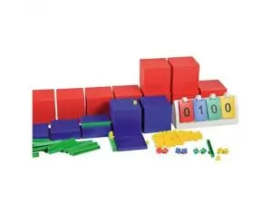 BASE 10 WISSNER BASE 10 SET ECOLE COMPTER DE 1 A 10 000 ACTIVITES DE MANIPULATION 100 CUBES 50 BARRES 30 PLAQUES