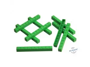 ELEMENTS BASE 10 A L'UNITE WISSNER 50 BARRES DIZAINE POUR BASE 10 BARRES ENCASTRABLES